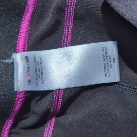 Victoria's Secret black and purple athletic shorts size medium - Picture 2 of 9